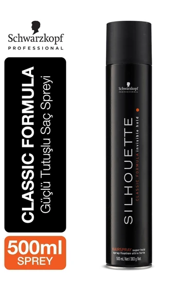 SİLHOUETTE Süper Tutucu Kalıcı Saç Spreyi 500ml | Ultra Güçlü Tutuş, Yapışmaz, Tortu Bırakmaz ürün görseli