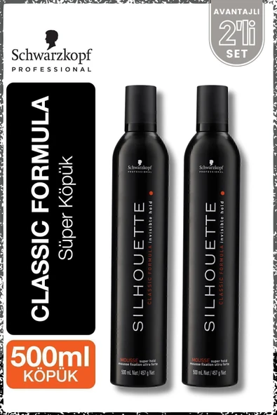 SİLHOUETTE Süper Tutucu Saç Köpüğü 500ml x 2 Adet