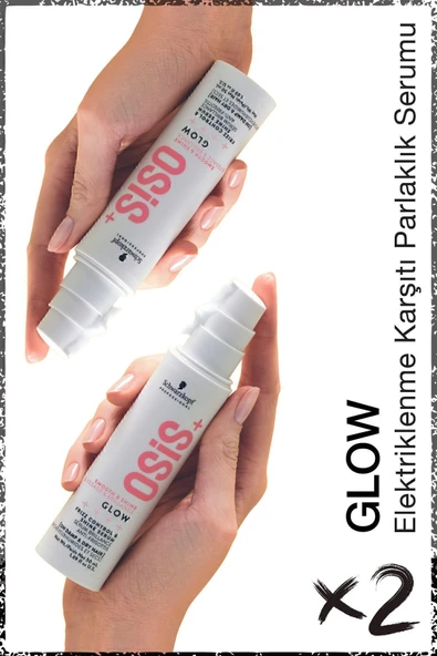 OSİS Glow Elektriklenme Karşıtı Parlaklık Serumu 50ml x 2 Adet | Saçı Ağırlaştırmaz Silikon İçermez ürün görseli
