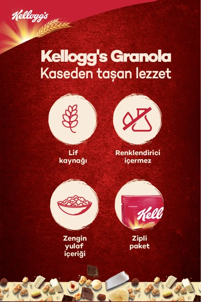 Kellogg Klasik Granola 340 G,%56 Yulaf Içerir,lif Kaynağı,kahvaltılık Gevrek - 3