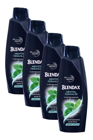 Erkekler Için Mentollü Şampuan 500 ml X 4 Adet