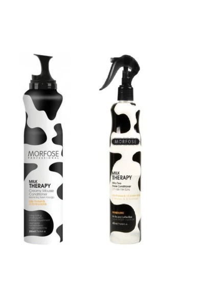MORFOSE Milk Therapy Saç Bakım Köpüğü 200ml + Fön Suyu 400ml ürün görseli