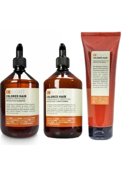 INSİGHT Colored Hair Boyalı Saç Şampuan 400 Ml + Krem 400 Ml + Maske 250 Ml 8029352351030
