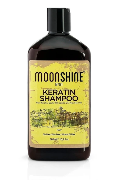 MOONSHINE ????????? ??????? Yıpranmış Saçlara Onaran Besleyici Doğal Keratin Şampuan (500ML)