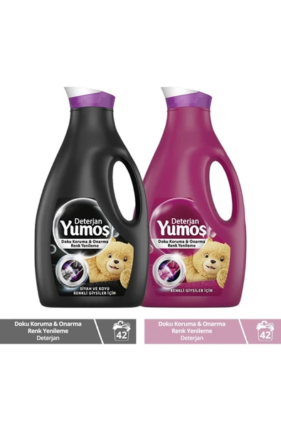 Sıvı Çamaşır Deterjanı Renkli Giysiler Için Renk Koruma 2520 Ml + Solmayan Siyahlar 2520 Ml