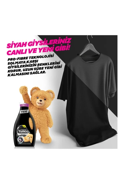 Yumoş Sıvı Bakım Çamaşır Deterjanı Siyah Ve Koyu Renkli Giysiler Için 2520 Ml - Resim 2