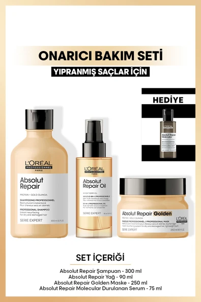 L'OREAL PROFESSİONNEL Serie Expert Profesyonellerin Bakım Seti, Absolut Repair