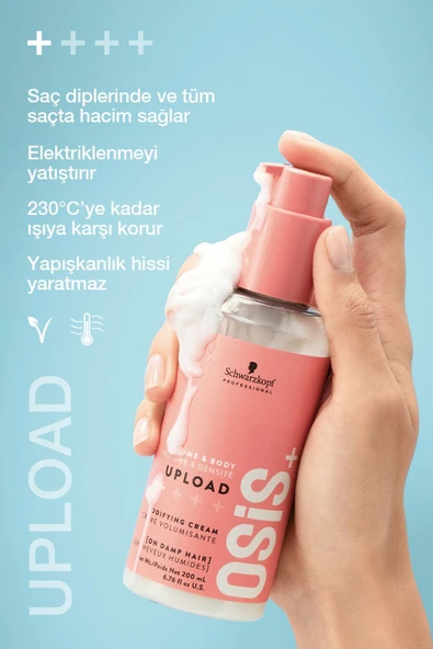 OSİS Upload Hacim Kremi 200ml x 2 Adet | Elektriklenmeye & Isıya Karşı Korumalı Dipten Uca Hacim - 2