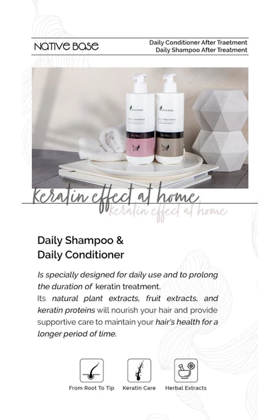 NATİVE BASE Keratin Bakım Sonrası Devam Serisi - Resim 2