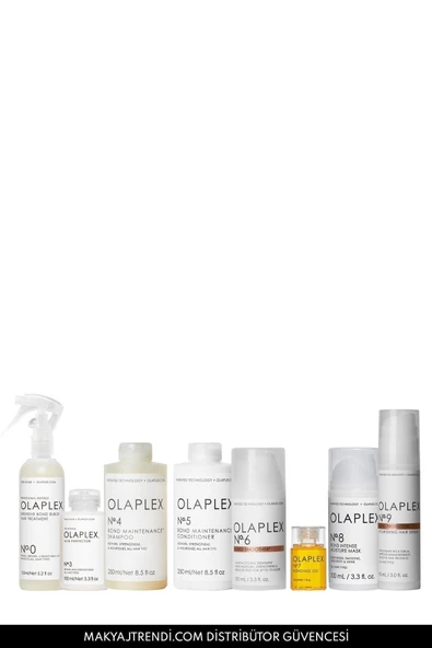 OLAPLEX The Complete Hair Repair System - Bağ Güçlendirici & Saç Onarıcı Saç Bakım Seti