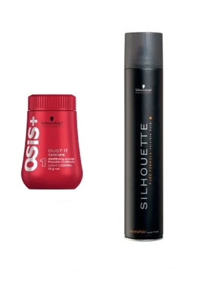 OSİS Saç Şekillendirici Mat Pudra Wax 100 Ml + Silhouette Süper Tutucu Sprey 500 Ml