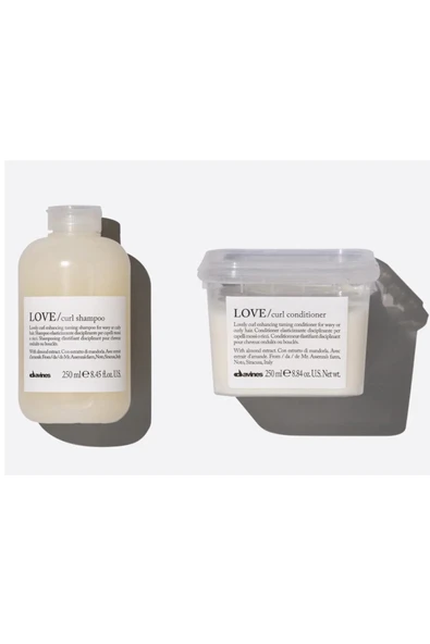 DAVİNES DAVİNES - Love Perfectly Enhanced Defined Moisturized Curls Set Shampoo + Conditioner Bakım Ürünü.