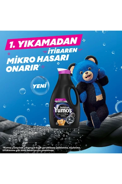 Sıvı Bakım Çamaşır Deterjanı Siyah Ve Koyu Renkli Giysiler Için 2520 ml 2 Adet - 3
