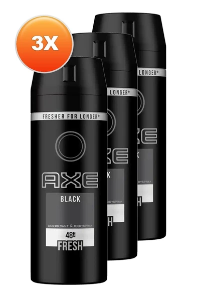 Black Erkek Sprey Deodorant 150 Ml X 3 Adet