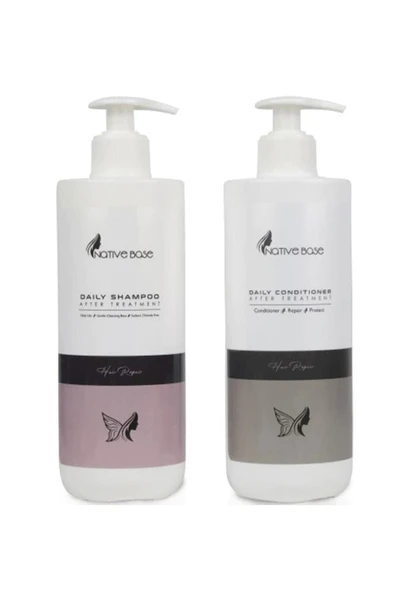 NATİVE BASE Keratin Sonrası Daily Günlük Şampuan+krem 500 Ml - Resim 2