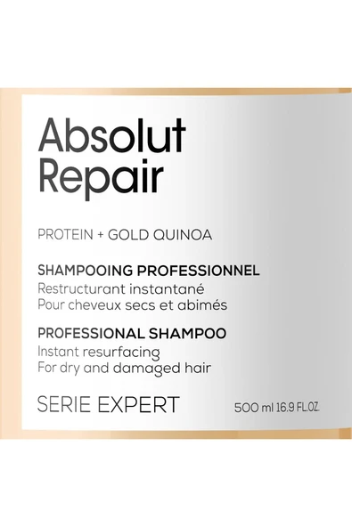 L'OREAL PROFESSİONNEL Serie Expert Absolut Repair Yıpranmış Saçlar Için Onarıcı Şampuan 500ml - Resim 2
