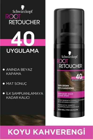 SCHWARZKOPF Beyazları Anında Kapatan Sprey Boya Koyu Kahverengi 120 ml - Resim 3
