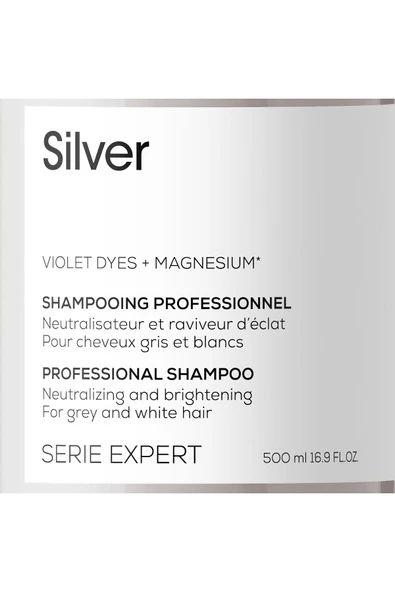 L'OREAL PROFESSİONNEL Serie Expert Silver Çok Açık Sarı, Gri Ve Beyaz Saçlar Için Renk Dengeleyici M - Resim 2