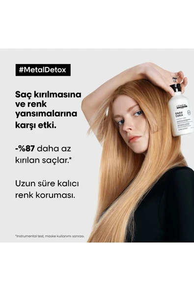 L'OREAL PROFESSİONNEL L'oréal Professionnel Işlem Görmüş Ve Yıpranmış Saçlar Için Metal Karşıtı Arındırıcı Şampuan 500ml - Resim 3