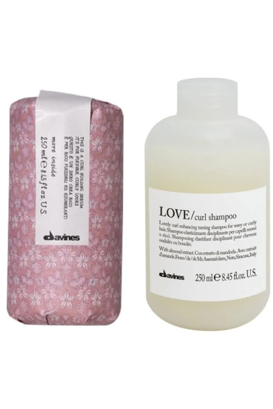 DAVİNES Love Curl Şampuan 250 Ml + Curl Building Serum 2'li Kıvırcık ve Bukleli Saçlar İçin 250 Ml..