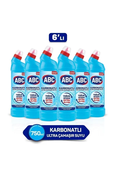 Karbonatlı Ultra Çamaşır Suyu 750 ml 6'lı Paket
