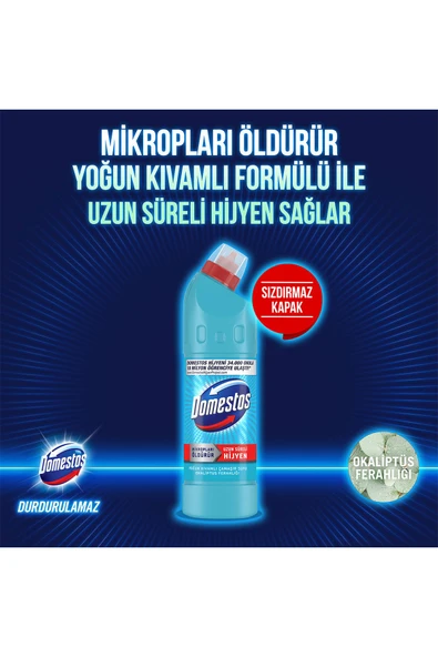 Çamaşır Suyu Yoğun Kıvamlı Okaliptus Ferahlığı 750 ml 6 Adet - 3