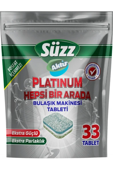Süzz Platinium 33 Bulaşık Makinesi Tableti