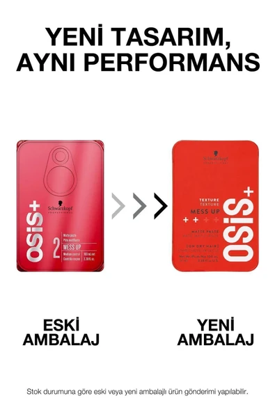 OSİS Mess Up Mat Şekillendirici Gum Macun 100ml  Orta Tutuş Mat Görünüm Kolay Şekil Esnek Wax - 2