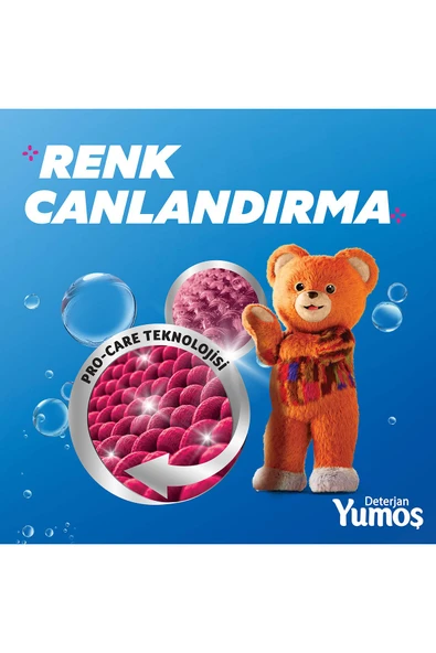Yumoş Sıvı Bakım Çamaşır Deterjanı Renkli Giysiler Için Renk Korumada Daha Iyisi Yok 2520 ml 3 Adet - Resim 5