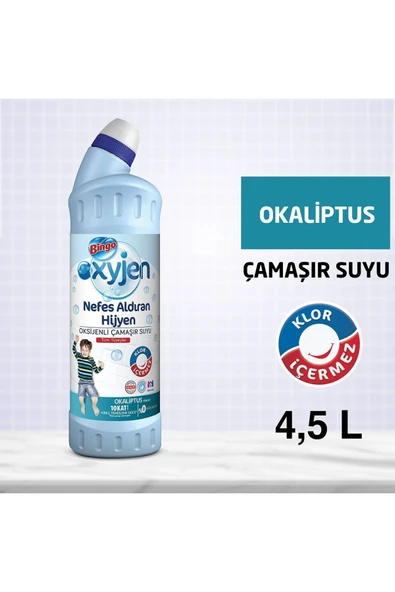 Oksijen Çamaşır Suyu 750 ml Ekonomi Paketi 6'lı Okaliptus