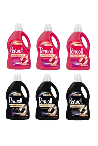 3 L X 6 Adet Siyahlar Için 3 Adet + Renkliler Için 3 Adet Sıvı Çamaşır Deterjanı ürün görseli