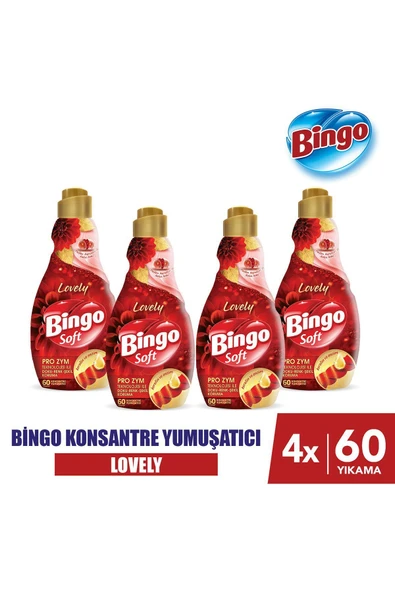 Soft Konsantre Çamaşır Yumuşatıcısı Lovely 1,44 Lt X 4 Adet