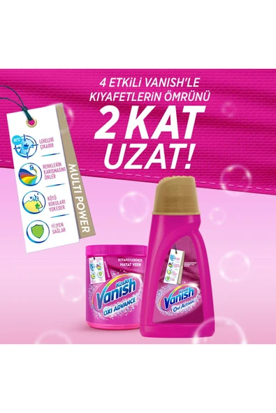 Vanish Multipower Sıvı Leke Çıkarıcı Ve Deterjan Güçlendirici 2000 ml Renkliler Için - 3