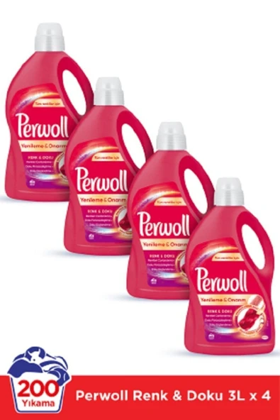 Perwoll Hassas Bakım Sıvı Çamaşır Deterjanı 4x2970 L (200 Yıkama) Renkli Giysiler Için ürün görseli 1