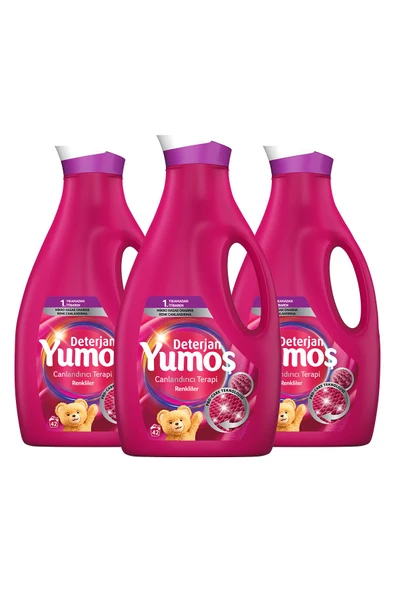 Yumoş Sıvı Bakım Çamaşır Deterjanı Renkli Giysiler Için Renk Korumada Daha Iyisi Yok 2520 ml 3 Adet - Resim 2