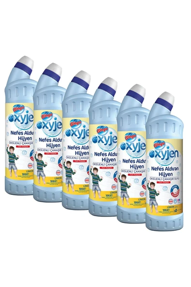 Oksijen Çamaşır Suyu 750 ml Hasas Hijyen Ekonomi Paketi 6'lı - Resim 2