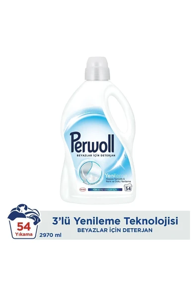 Sıvı Deterjan Yenileme & Onarım Beyaz 2.97L – 54 Yıkama Kapasiteli Güçlü Temizlik