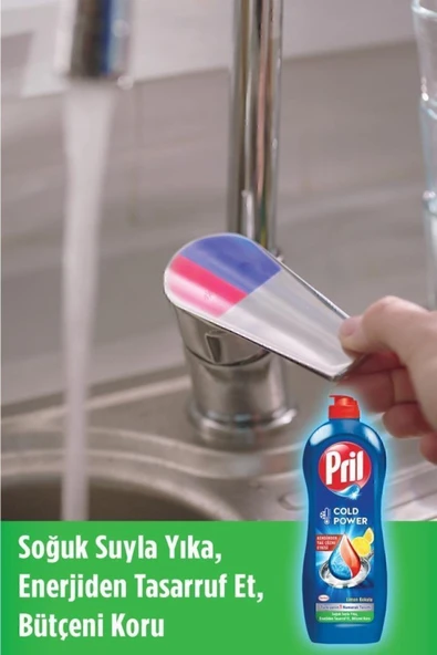 Pril Elde Yıkama Sıvı Bulaşık Deterjanı 4x1350g Limon 5 Etki - Kendinden Yağ Çözme Özelliği - Resim 3