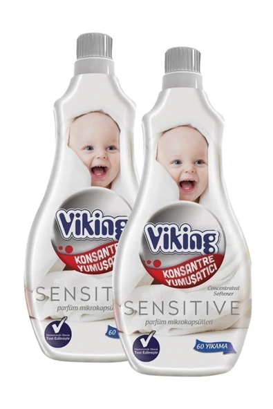 Yumuşatıcı Konsantre Sensitive 1.440ml 60 Yıkama X 2 Adet