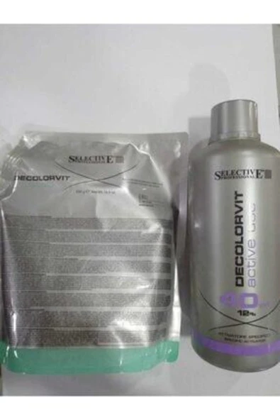 SELECTİVE Selectıve Decolorvit Scalp Açıcı 500gr+ Decolorvit Active Use Oksidan 30 Volume 750 ml - 2