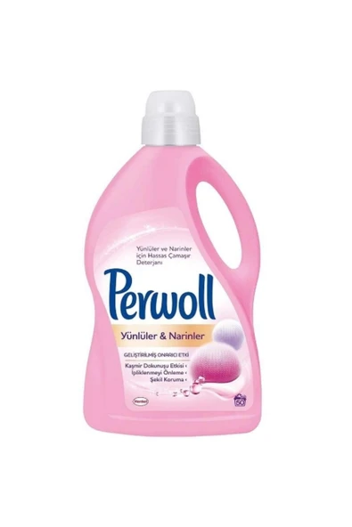 4'lü Perwoll Sıvı Çamaşır Deterjanı 3 Lt. Yünlüler & Narinler 50 W
