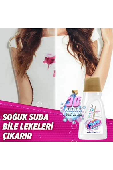 Vanish Multipower Sıvı Leke Çıkarıcı Ve Deterjan Güçlendirici 1000 ml Beyazlar Için - 5