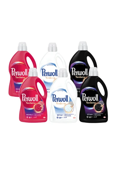 Siyah - Beyaz Ve Renkliler Için 6'lı Set 3l