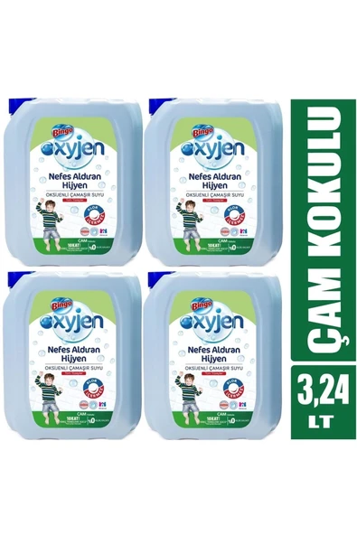 Çamaşır Suyu 3240ml Oksijenli Çam Kokulu (4 Lü Set)