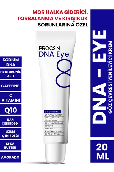 PROCSIN Hydro Solution Dna Eye Kırışıklık Ve Mor Halkalara Karşı Göz Çevresi Yenileyici Krem 20 ml