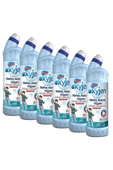 Oksijen Çamaşır Suyu 750 ml Ekonomi Paketi 6'lı Okaliptus - 2