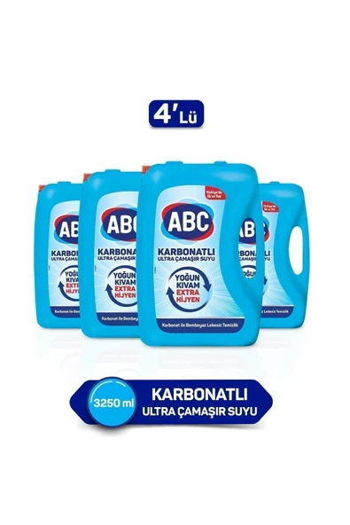 Karbonatlı Ultra Çamaşır Suyu 3,25 Lt 4'lü Paket