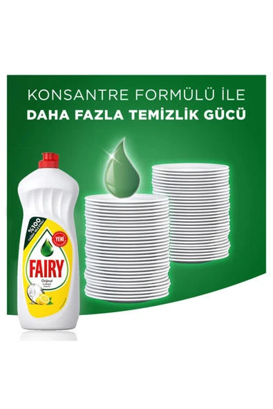 Fairy Sıvı Deterjan Limon 650 ml X 4 Adet - Resim 5