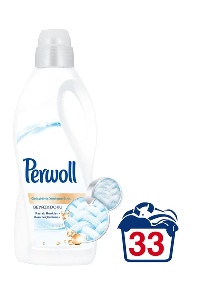 Hassas Sıvı Çamaşır Deterjanı Beyaz&Doku 2 L 33 yıkama