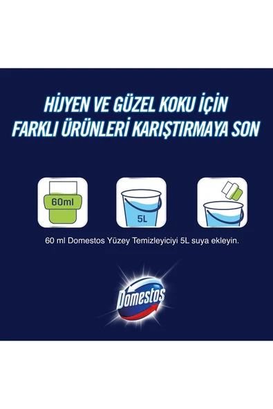 Yüzey Temizleyici Çam 1500 ml x 2 + Domestos Dağ Esintisi Çamaşır Suyu 750 ml x 2 - 6